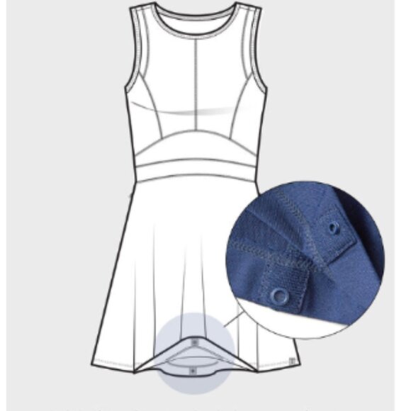 TITLE NINE SIZE MEDIUM NWOT DREAM V NECK DRESS BLUE MAYA - Picture 5 of 13